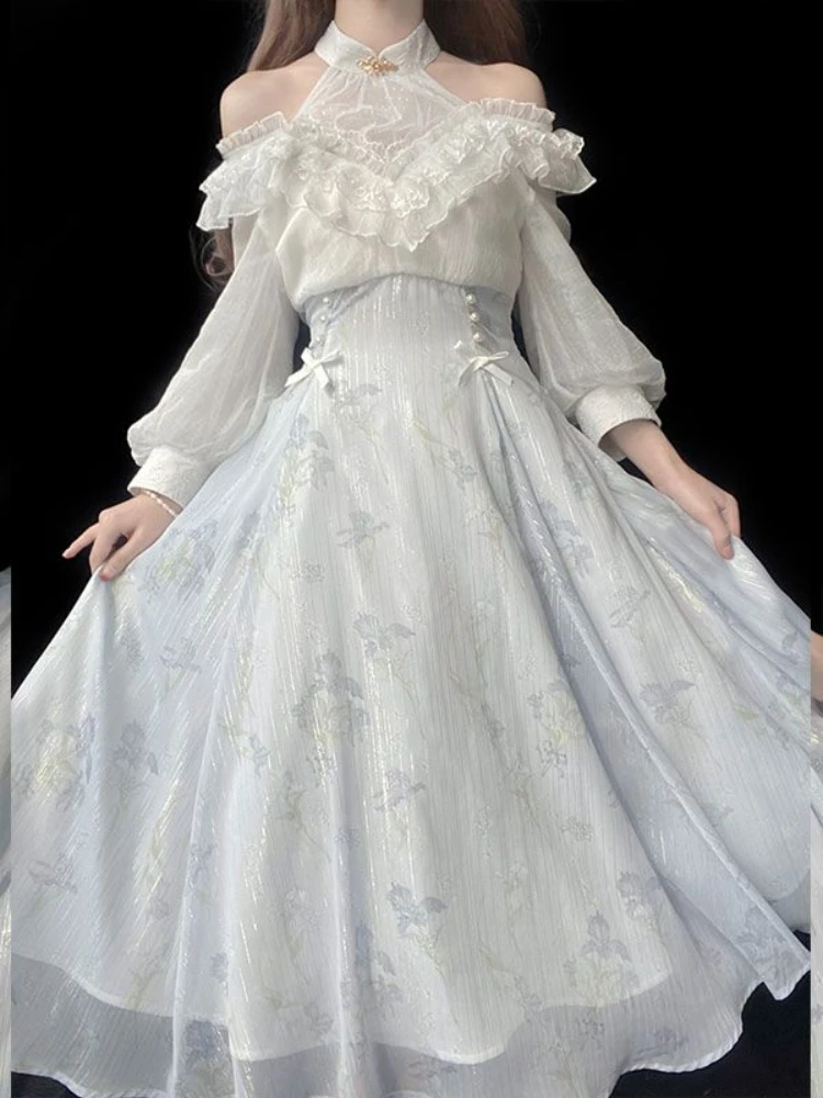 Kadınlar Çiçekli Lolita Tek Pa - French Vintage Floral Midi Dress incelemesi ve fiyatı