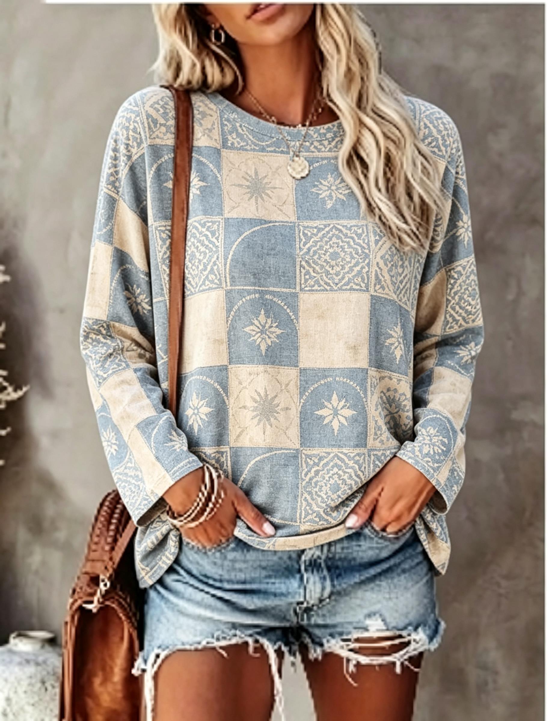 Kadın Uzun Kollu Tişört, Yeşil - Blouses incelemesi ve fiyatı