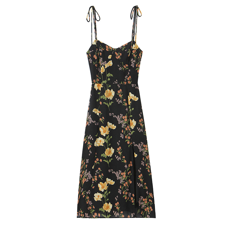YENKYE Fransız Tarzı Vintage Ç - French Vintage Floral Midi Dress incelemesi ve fiyatı