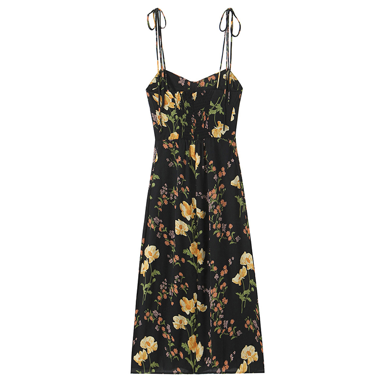 YENKYE Fransız Tarzı Vintage Ç - French Vintage Floral Midi Dress incelemesi ve fiyatı