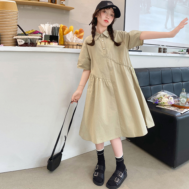 Koreli Çocuk Giyim Kız Elbise  - Korean Style A Line Shirt Dress incelemesi ve fiyatı