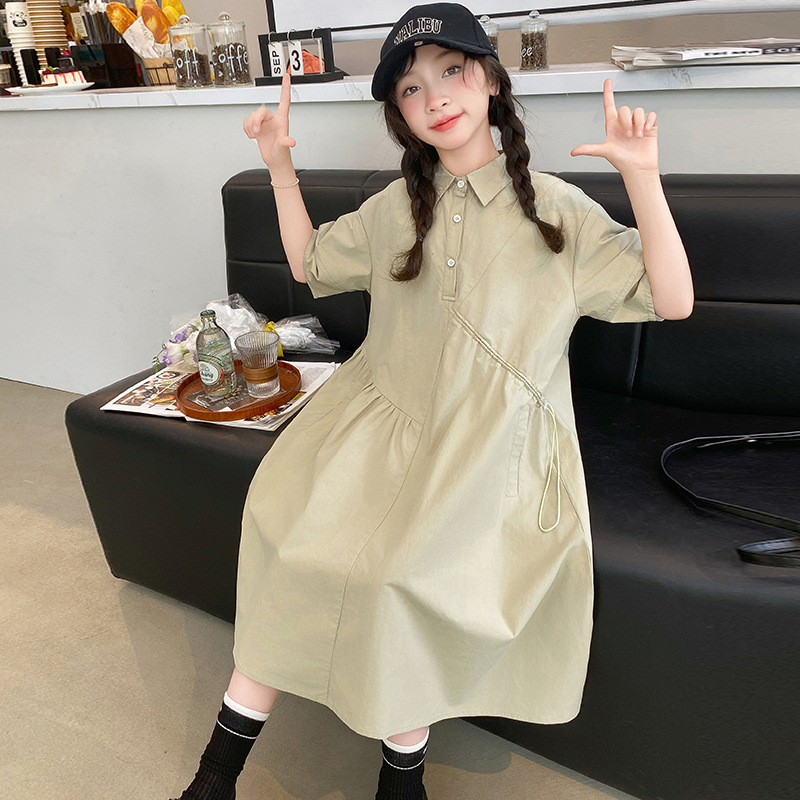 Koreli Çocuk Giyim Kız Elbise  - Korean Style A Line Shirt Dress incelemesi ve fiyatı