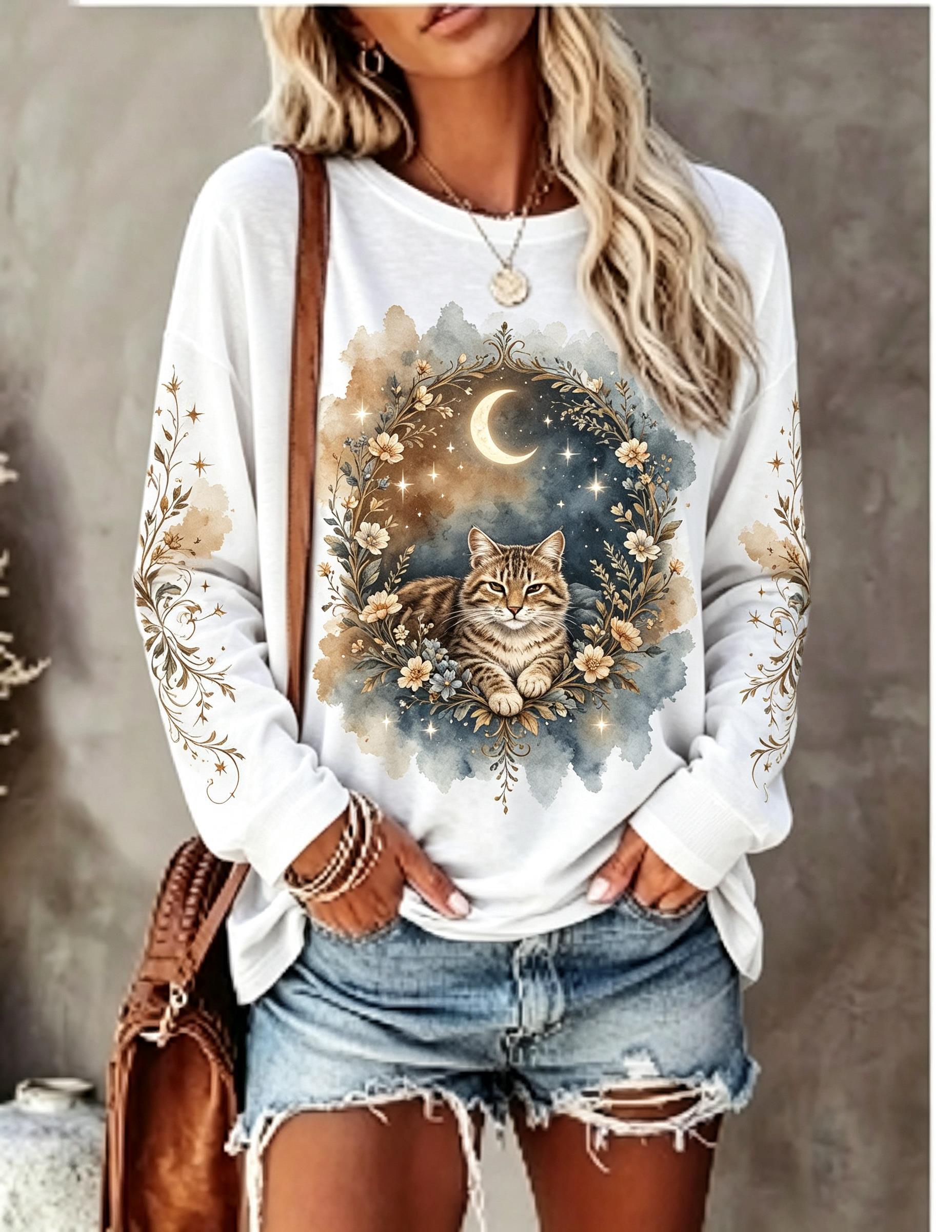 Kadın Uzun Kollu Tişört, Havla - Blouses incelemesi ve fiyatı